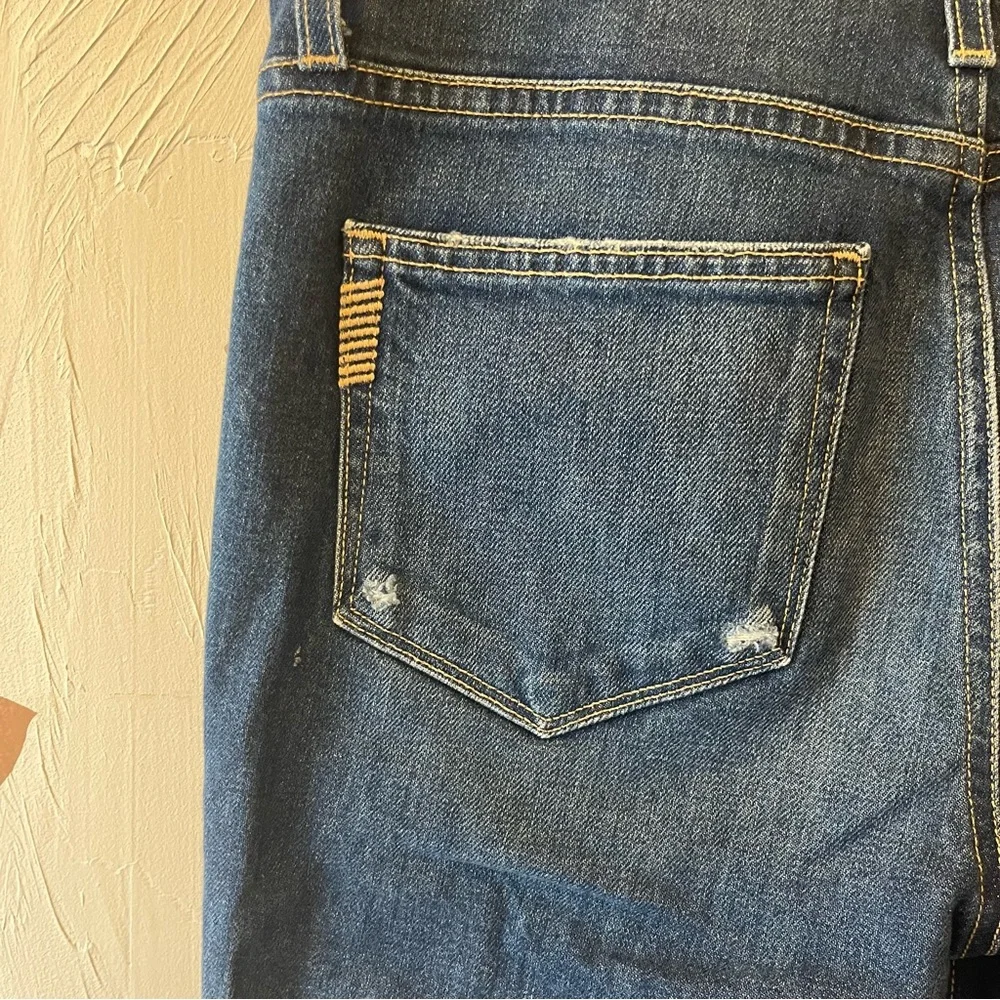 Paige Hoxton Straight Ankle Jeans in Indigo Cream size 28 - Picture 12 of 15